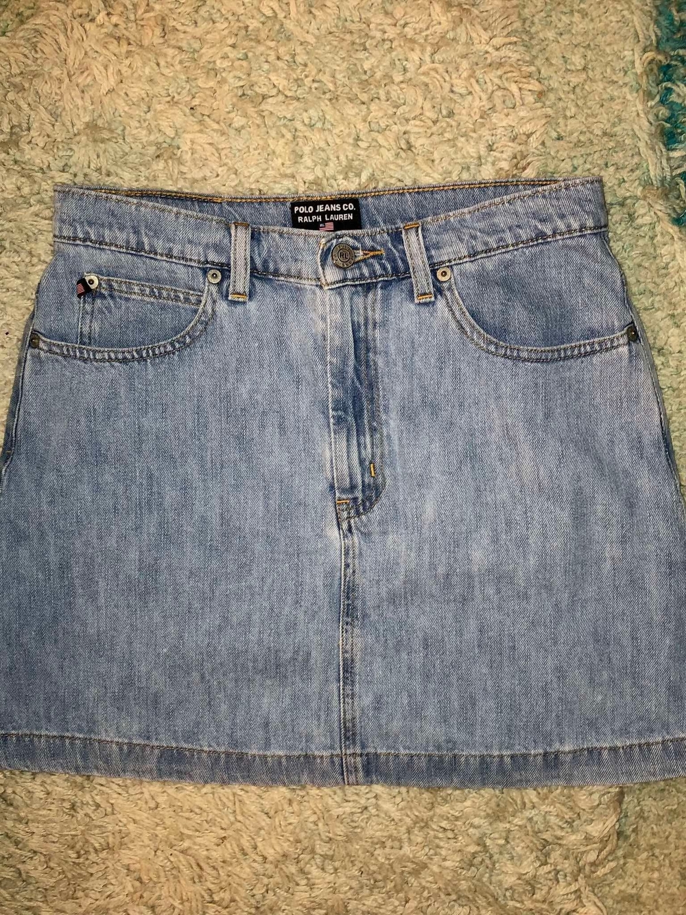 Vintage Polo Jeans Co. Ralph Lauren Denim Mini Skirt Size 6